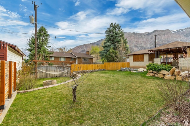 980 Hudson St, Ogden, UT 84404 - view of yard featuring a mountain view and a fenced backyard