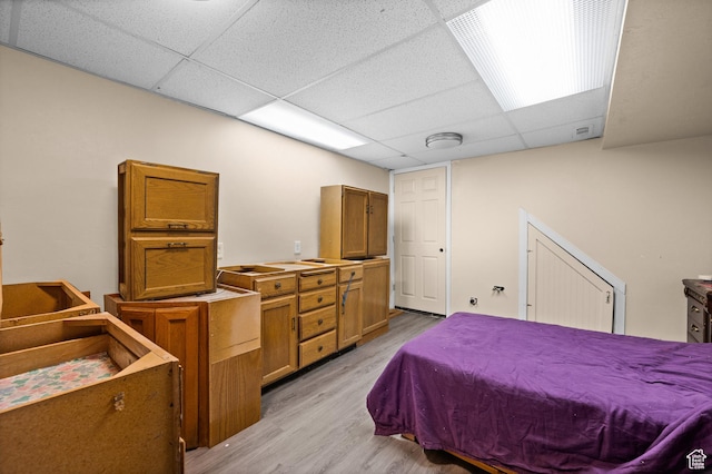146 W 400 S, Tooele, UT 84074 - bedroom with a drop ceiling and light wood-style floors