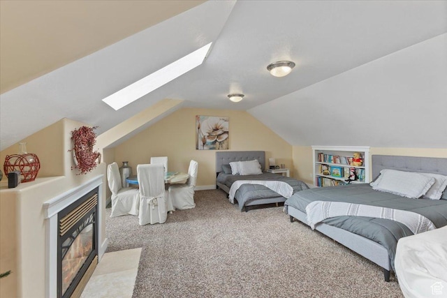 106 N Bear River Blfs, Preston, ID 83263 - bedroom with a skylight, carpet floors, and vaulted ceiling