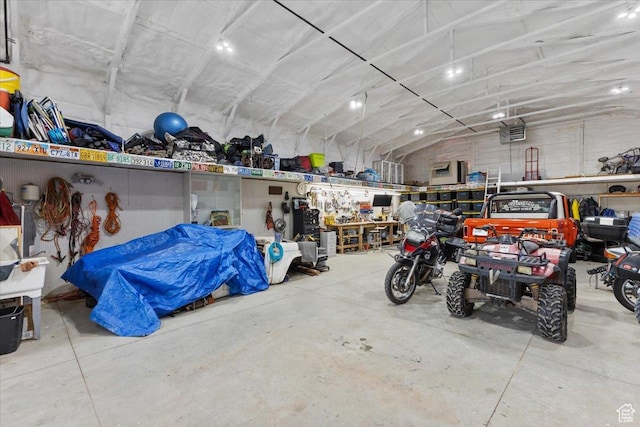 106 N Bear River Blfs, Preston, ID 83263 - garage featuring a workshop area