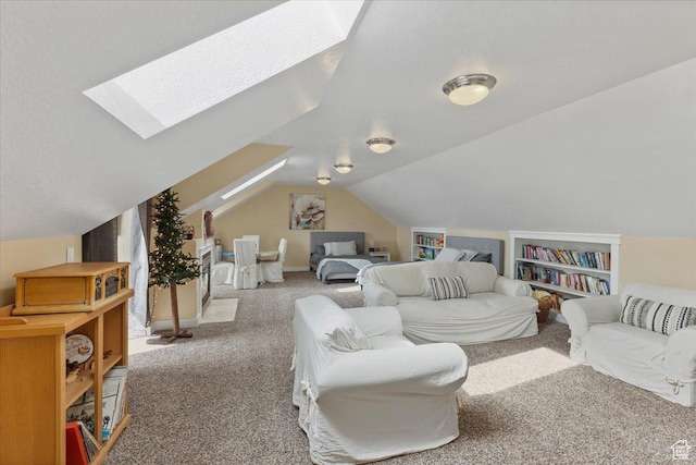 106 N Bear River Blfs, Preston, ID 83263 - carpeted living area with a skylight and vaulted ceiling
