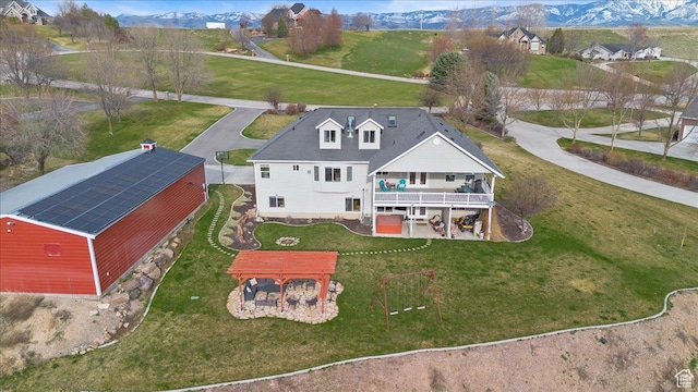 106 N Bear River Blfs, Preston, ID 83263 - aerial view of property and surrounding area featuring a mountainous background