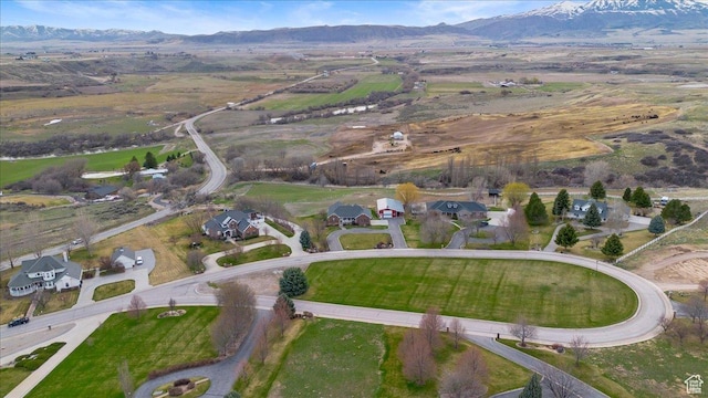 106 N Bear River Blfs, Preston, ID 83263 - aerial view of property and surrounding area with a mountain backdrop