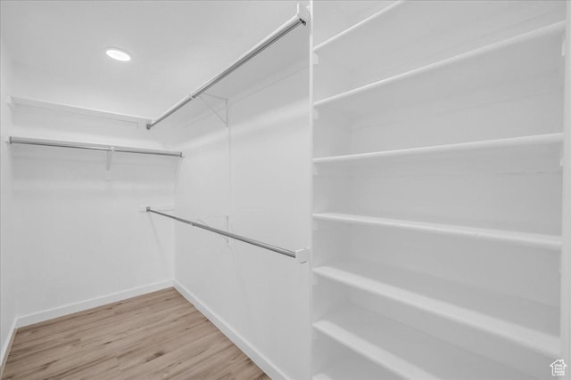 spacious closet featuring wood finished floors