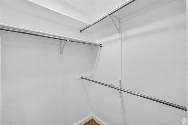 view of walk in closet