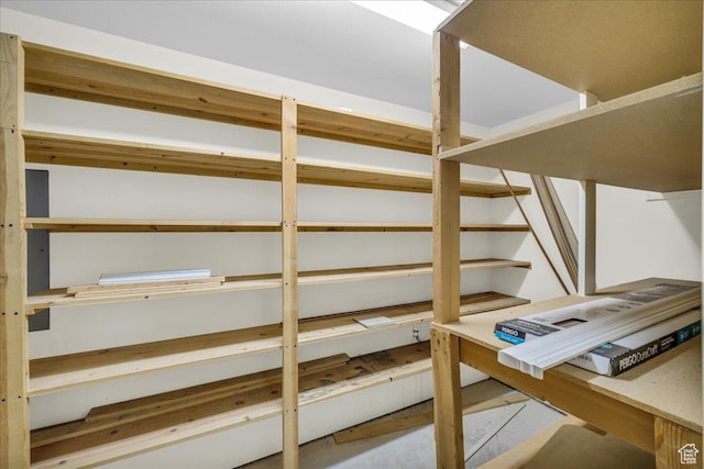 view of storage area