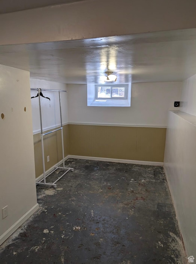 view of basement