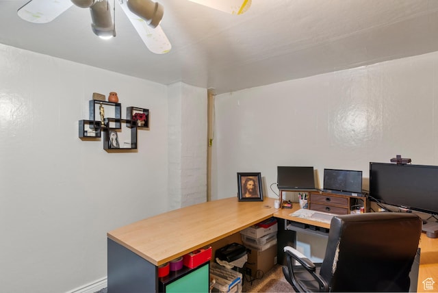 268 S Main St, Malad City, ID 83252 - office area featuring a ceiling fan