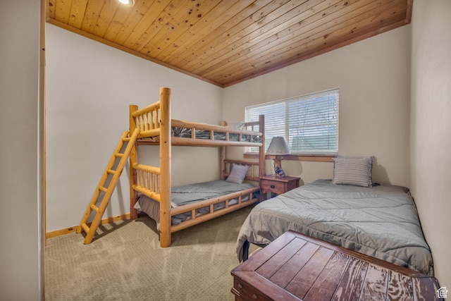 5424 Bobsled Blvd Unit T2, Park City, UT 84098 - carpeted bedroom with crown molding, baseboards, and wood ceiling