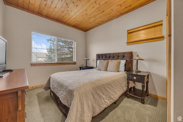 5424 Bobsled Blvd Unit T2, Park City, UT 84098 - bedroom featuring baseboards, ornamental molding, carpet floors, lofted ceiling, and wooden ceiling