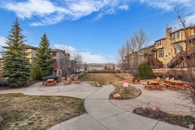 5424 Bobsled Blvd Unit T2, Park City, UT 84098 - view of yard with an outdoor fire pit and a patio area
