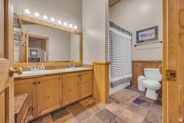 5424 Bobsled Blvd Unit T2, Park City, UT 84098 - full bath with stone finish flooring, double vanity, a sink, and toilet