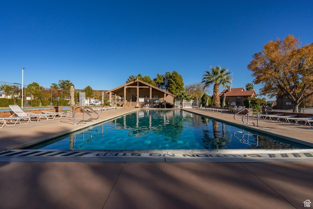 pool featuring a patio