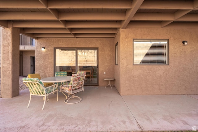 view of patio with outdoor dining space