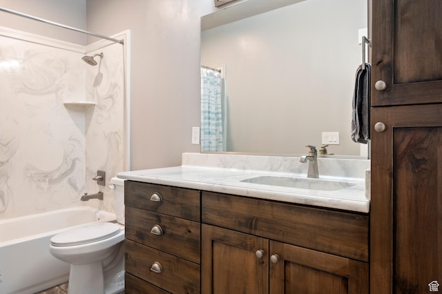 5185 N 600 E, Enoch, UT 84721 - full bathroom with shower / bath combo with shower curtain, vanity, and toilet