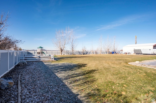 5185 N 600 E, Enoch, UT 84721 - view of yard featuring a fenced backyard and playground community