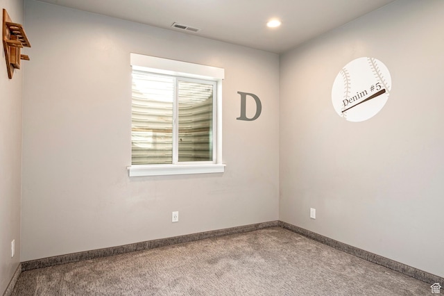 5185 N 600 E, Enoch, UT 84721 - empty room featuring visible vents, baseboards, recessed lighting, and carpet