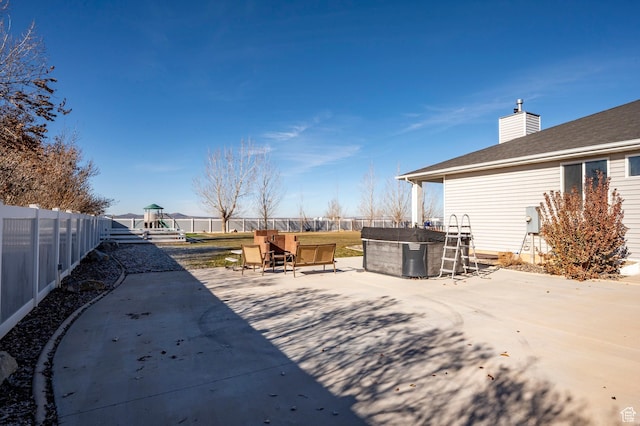 5185 N 600 E, Enoch, UT 84721 - view of patio featuring a fenced backyard and outdoor dry bar