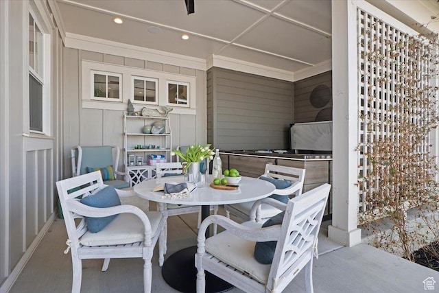 view of patio / terrace featuring outdoor dining space