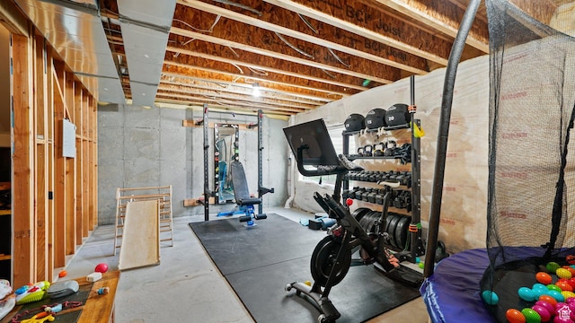 view of exercise area