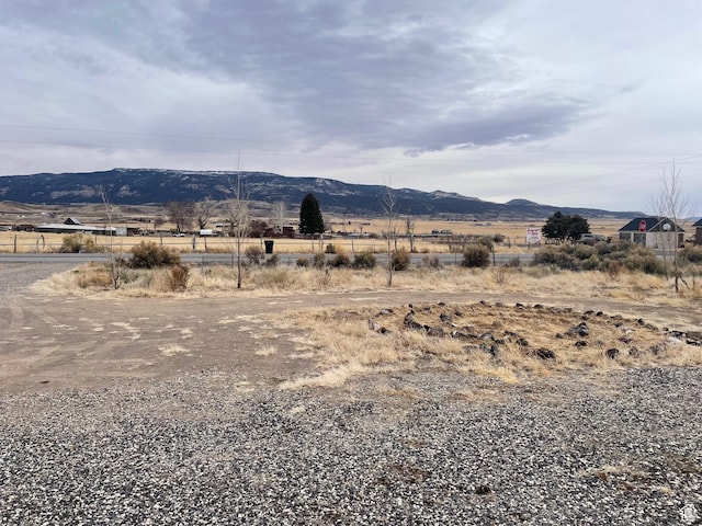 mountain view with a rural view