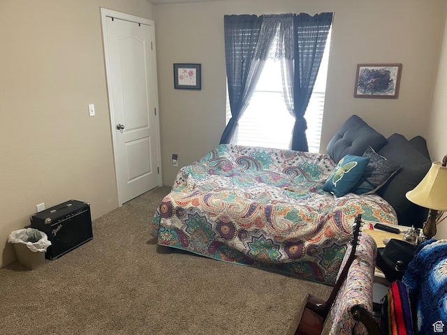 view of carpeted bedroom