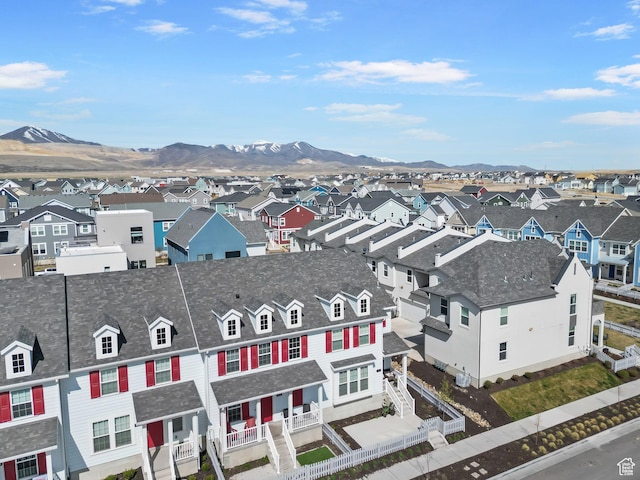 11612 S Watercourse Rd W, South Jordan, UT 84009 - drone / aerial view with a residential view and a mountain view