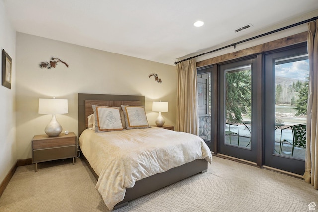 1335 Deer Valley Dr S, Park City, UT 84060 - bedroom with visible vents, access to exterior, carpet flooring, and baseboards
