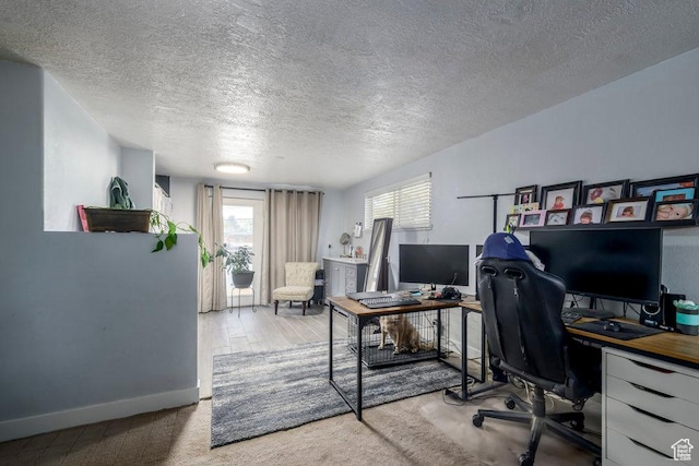 1171 E Hyland Lake Dr S, Murray, UT 84121 - office with a textured ceiling, carpet flooring, and baseboards