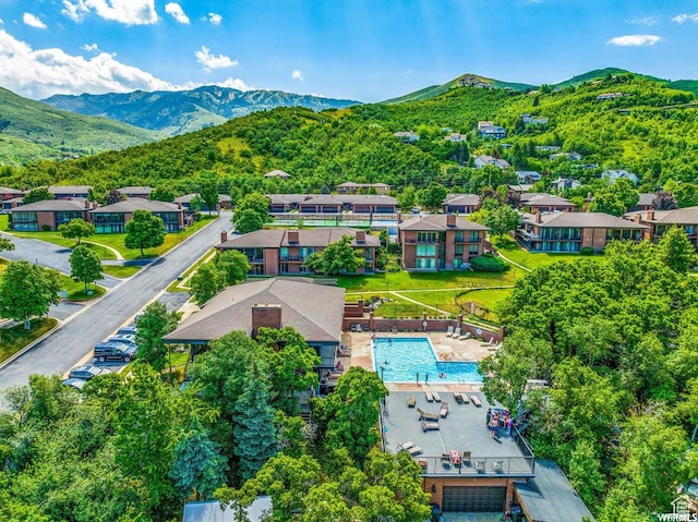 1357 E Ridgewood Ln S, Bountiful, UT 84010 - aerial view featuring a mountain view and a residential view