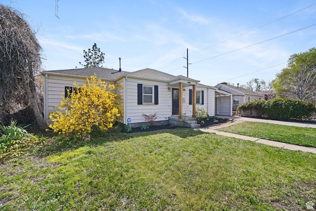 1489 W 300 S, Salt Lake City, UT 84104 - view of front of home featuring a garage, concrete driveway, and a front lawn