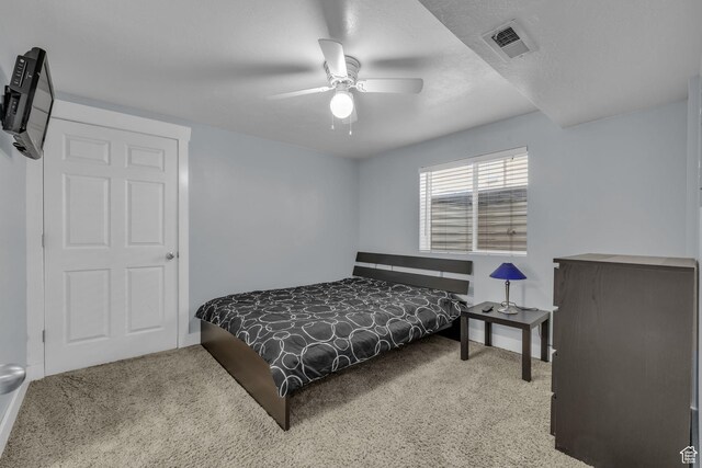 358 W Bricker Rd, Draper, UT 84020 - carpeted bedroom with visible vents and ceiling fan