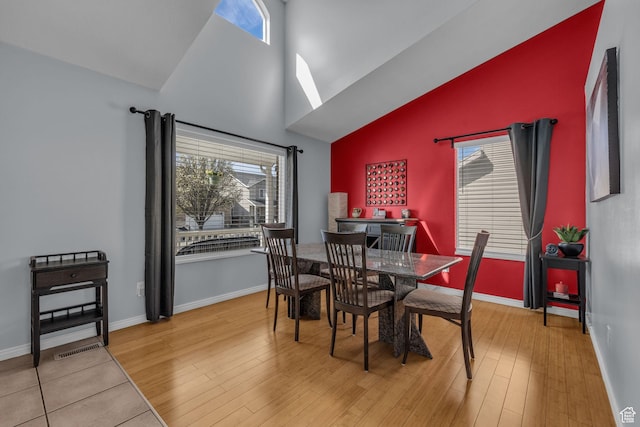 358 W Bricker Rd, Draper, UT 84020 - dining area featuring visible vents, baseboards, plenty of natural light, and wood finished floors
