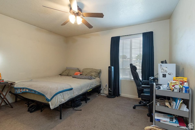 280 N Beacon Dr W, Cedar City, UT 84720 - bedroom with ceiling fan, baseboards, and carpet floors