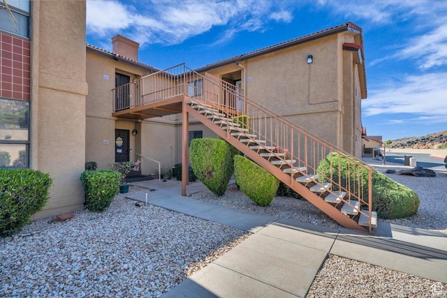 exterior space with stairway