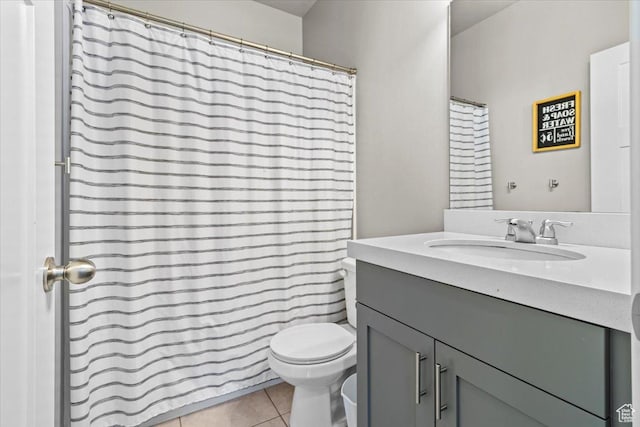 249 N 590 E, Vineyard, UT 84059 - bathroom with toilet, tile patterned floors, and vanity