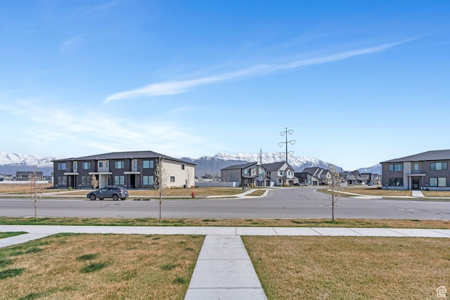 929 S 950 W, American Fork, UT 84003 - view of road featuring a mountain view, sidewalks, a residential view, and curbs