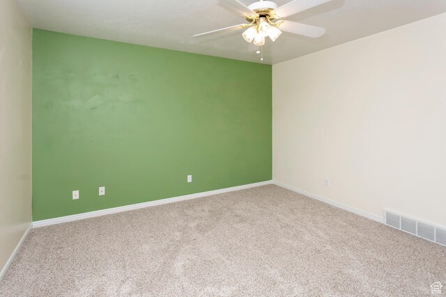 187 E 2300 N, North Ogden, UT 84414 - carpeted empty room featuring visible vents, baseboards, and ceiling fan