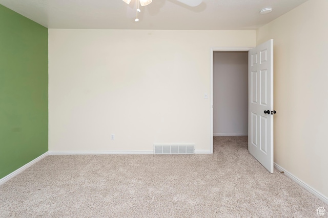187 E 2300 N, North Ogden, UT 84414 - carpeted empty room featuring baseboards, a ceiling fan, and visible vents