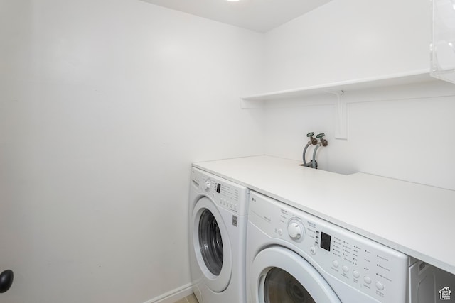 187 E 2300 N, North Ogden, UT 84414 - laundry room featuring independent washer and dryer, laundry area, and baseboards