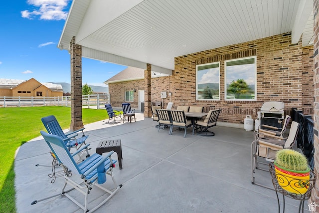 1375 S Red Filly Rd, Heber City, UT 84032 - view of patio / terrace featuring grilling area and fence