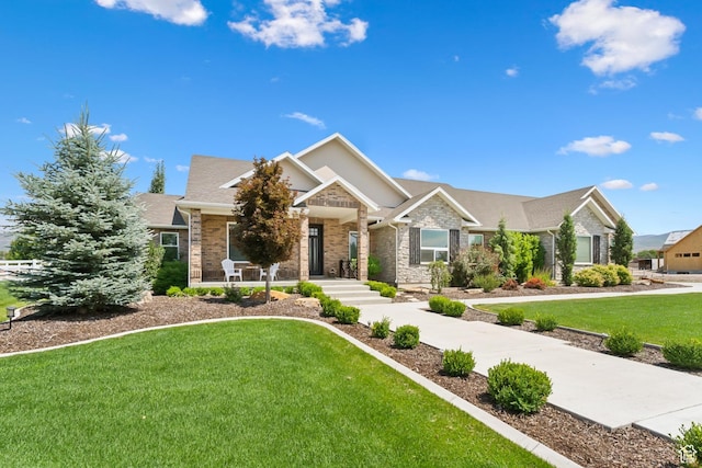 1375 S Red Filly Rd, Heber City, UT 84032 - view of front of house featuring a front lawn and brick siding
