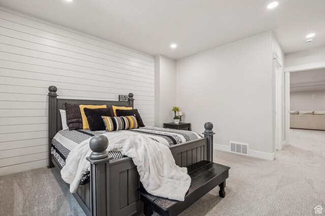1375 S Red Filly Rd, Heber City, UT 84032 - bedroom featuring visible vents, baseboards, recessed lighting, and carpet flooring