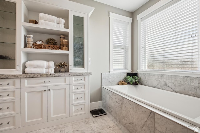 1375 S Red Filly Rd, Heber City, UT 84032 - bathroom with a bath, marble finish floor, and vanity