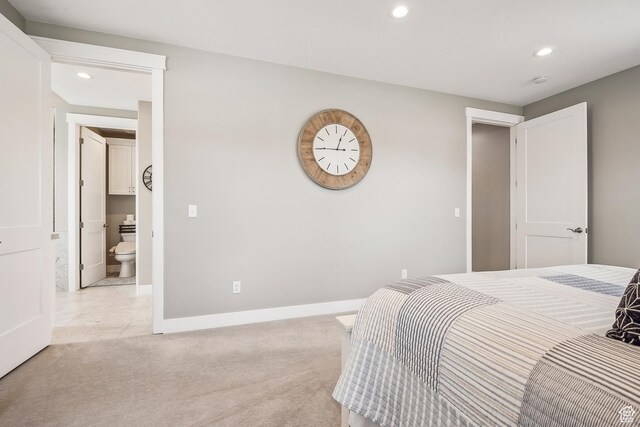 1375 S Red Filly Rd, Heber City, UT 84032 - bedroom featuring light carpet, recessed lighting, and baseboards