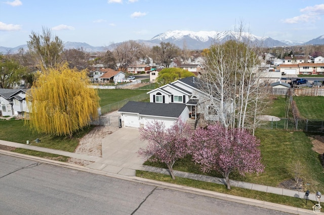 2124 N 2525 W, Clinton, UT 84015 - drone / aerial view featuring a mountain view and a residential view
