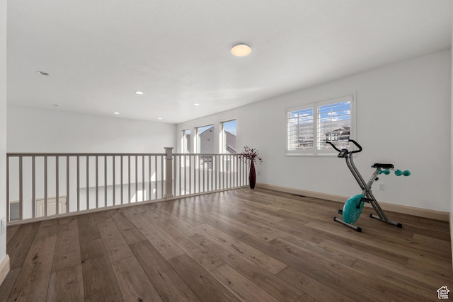 814 N 1490 E, Heber City, UT 84032 - workout area with wood-type flooring, baseboards, and recessed lighting