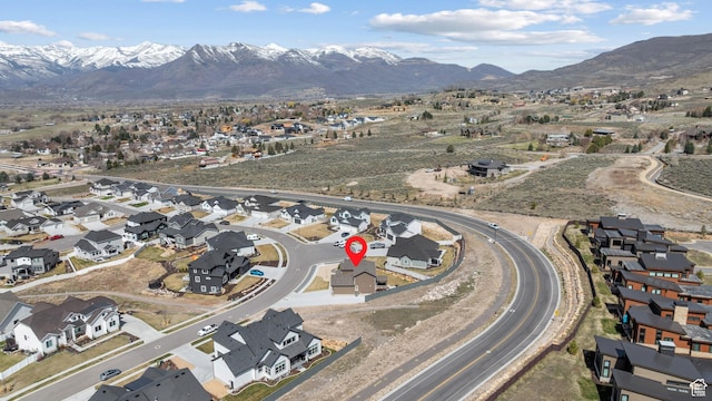 814 N 1490 E, Heber City, UT 84032 - drone / aerial view with a mountain view and a residential view