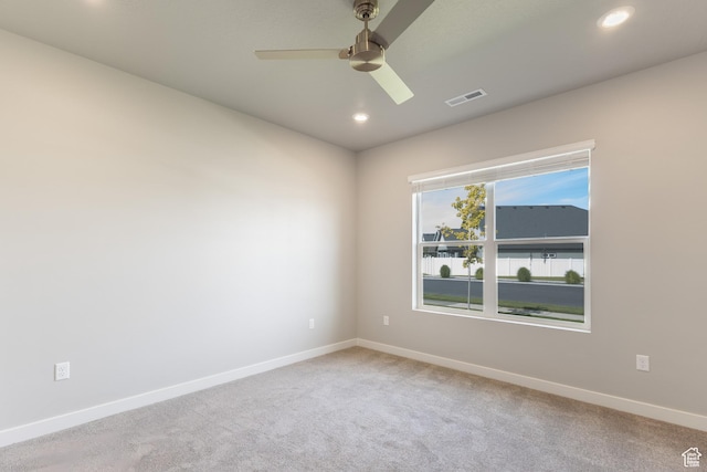 3778 S 4250 W Unit 435, West Haven, UT 84401 - spare room with recessed lighting, a ceiling fan, and carpet floors