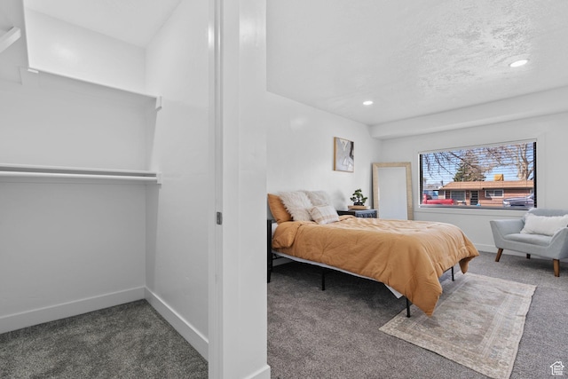 621 N 200 W, Clearfield, UT 84015 - carpeted bedroom with a textured ceiling, baseboards, and recessed lighting
